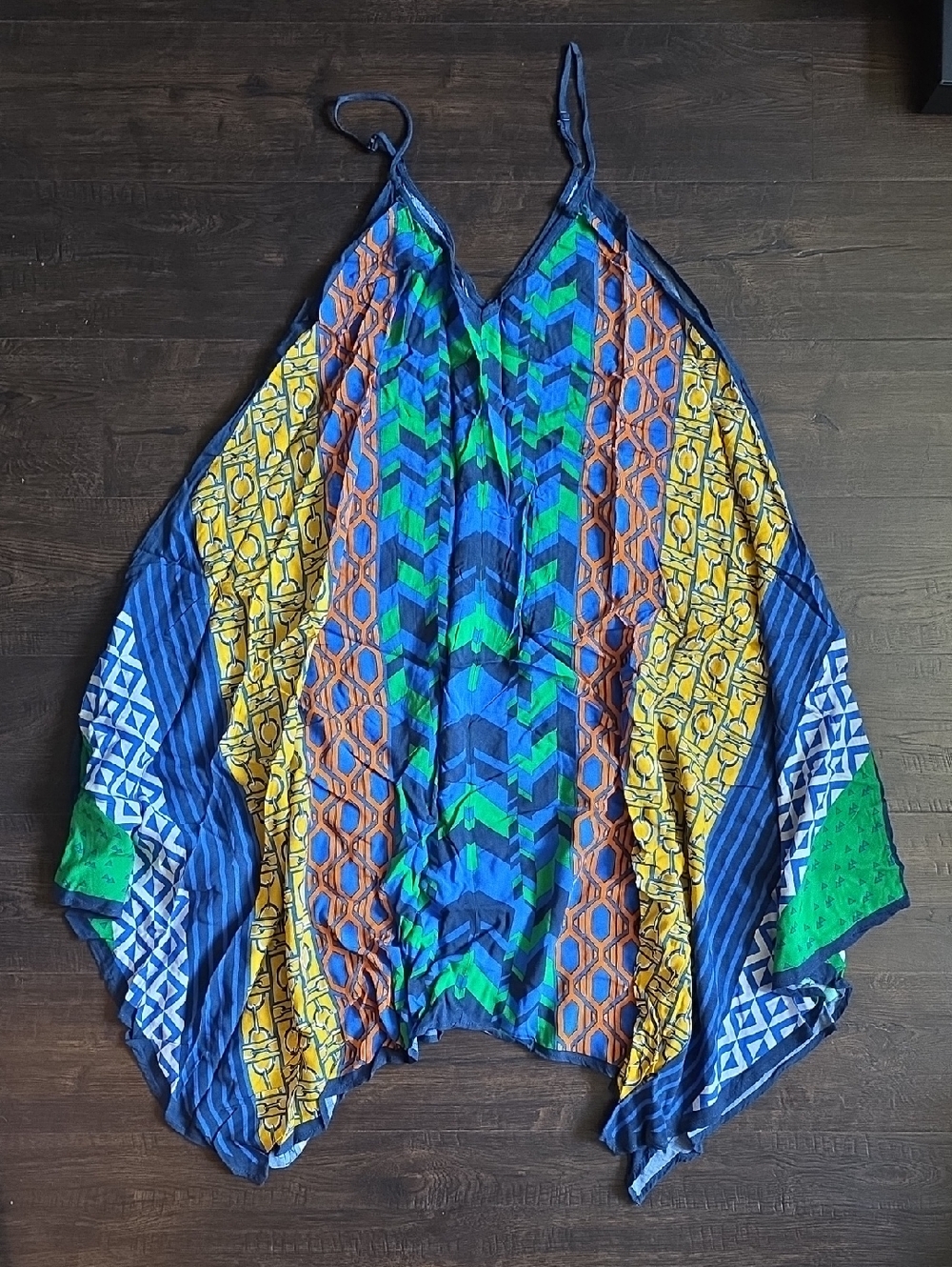 Colorful Patterned Hankerchief Dress